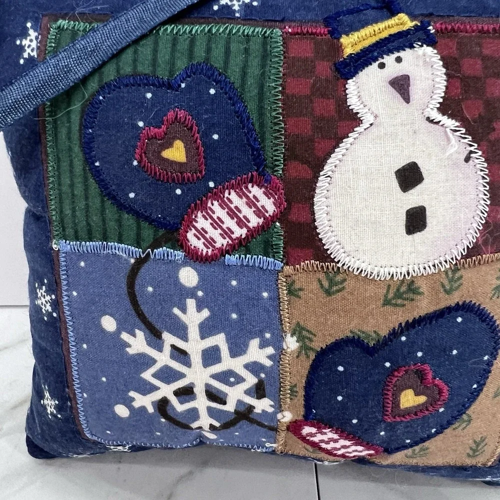 Christmas Pillow Door Hanger Hand Made 5.5